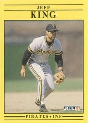 1991 Fleer Base Set Jeff King #39 card