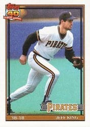 1991 Topps Base Set Jeff King #272 card