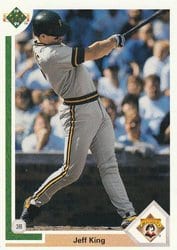 1991 Upper Deck Base Set Jeff King #687 card