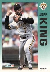 1992 Fleer Base Set Jeff King #555 card