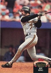 1992 Stadium Club Base Set Jeff King #24 card