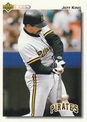 1992 Upper Deck Base Set Jeff King #111 card