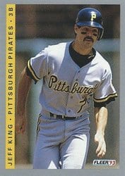 1993 Fleer Base Set Jeff King #113 card