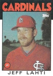 1986 Topps Base Set Jeff Lahti #33 card