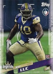 2019 Topps AAF Base Set Jeff Luc #16 card