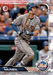 2019 Bowman Base Set Jeff McNeil #90 card