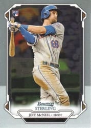 2019 Bowman Sterling Base Set Jeff McNeil #BSR-91 card