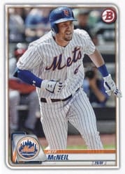 2020 Bowman Base Set Jeff McNeil #77 card
