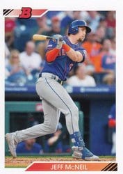 2020 Bowman Heritage Base Set Jeff McNeil #77 card