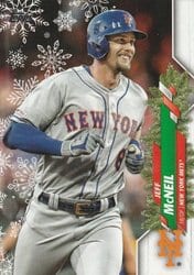 2020 Topps Holiday Base Set Jeff McNeil #HW195 card