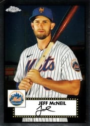 2021 Topps Chrome Platinum Anniversary Base Set Jeff McNeil #289 card
