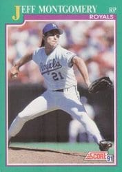 1991 Score Base Set Jeff Montgomery #143 card