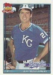 1991 Topps Base Set Jeff Montgomery #371 card