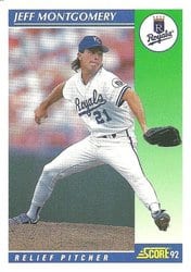 1992 Score Base Set Jeff Montgomery #14 card