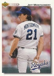 1992 Upper Deck Base Set Jeff Montgomery #627 card