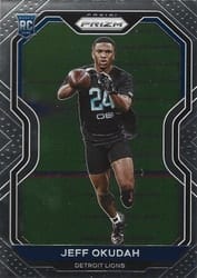 2020 Panini Prizm Base Set Jeff Okudah #359 card