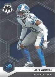 2021 Panini Mosaic Base Set Jeff Okudah #77 card