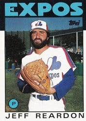 1986 Topps Base Set Jeff Reardon #35 card
