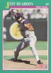 1991 Score Base Set Jeff Reardon #164 card