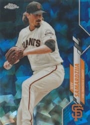 2020 Topps Chrome Sapphire Edition Base Set Jeff Samardzija #295 card