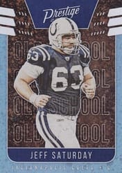 2020 Panini Prestige Old School Jeff Saturday #OS-JS card