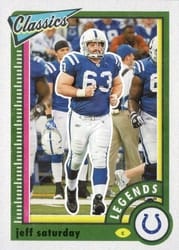 2022 Panini Classics Base Set Jeff Saturday #150 card