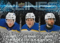 2024-25 Upper Deck A-Lines Jeff Skinner / Tage Thompson / Alex Tuch #AL-4 card