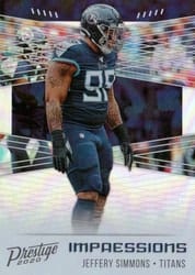 2020 Panini Prestige Impressions Jeffery Simmons #IM-JS card