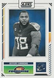 2025 Score The Franchise Jeffery Simmons #31 card