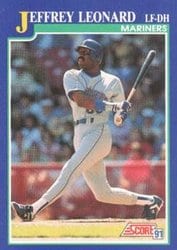 1991 Score Base Set Jeffrey Leonard #44 card