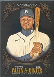 2021 Topps Allen & Ginter X Base Set Jeimer Candelario #216 card