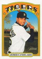 2021 Topps Heritage Base Set Jeimer Candelario #389 card