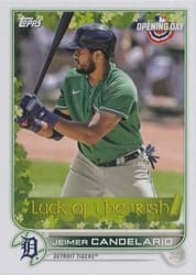 2022 Topps Opening Day Luck of the Irish Jeimer Candelario #LI-13 card
