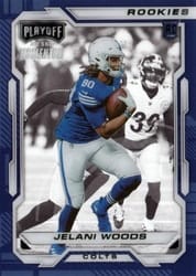 2022 Panini Chronicles Playoff Momentum Rookies Jelani Woods #PMR-8 card