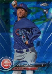 2018 Topps Chrome Sapphire Edition Base Set Jen-Ho Tseng #498 card