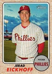 2017 Topps Heritage Base Set Jerad Eickhoff #495 card