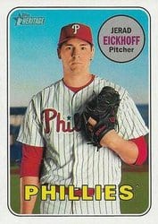 2018 Topps Heritage Base Set Jerad Eickhoff #392 card