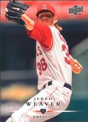 2008 Upper Deck Base Set Jered Weaver #3 card