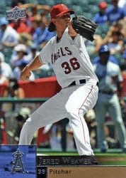 2009 Upper Deck Base Set Jered Weaver #180 card