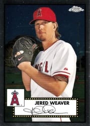 2021 Topps Chrome Platinum Anniversary Base Set Jered Weaver #562 card
