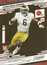 2021 Panini Prestige Base Set Jeremiah Owusu-Koramoah #249 card