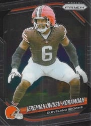2025 Panini Prizm Base Set Jeremiah Owusu-Koramoah #159 card