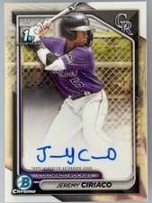 2024 Bowman Chrome Prospects Autographs Jeremy Ciriaco #CPA-JC card