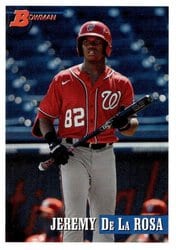 2021 Bowman Heritage Base Set Jeremy De La Rosa #125 card