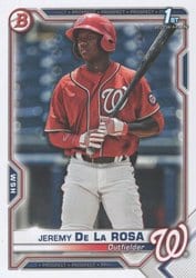 2021 Bowman Prospects Jeremy De La Rosa #BP-25 card