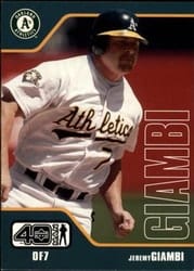 2002 Upper Deck 40-Man Base Set Jeremy Giambi #53 card