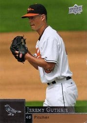 2009 Upper Deck Base Set Jeremy Guthrie #31 card
