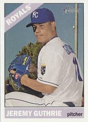 2015 Topps Heritage Base Set Jeremy Guthrie #48 card