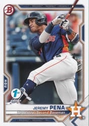 2021 Bowman 1st Edition Base Set Jeremy Pena #BP-11 card