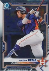 2021 Bowman Chrome Prospects Jeremy Pena #BCP-11 card